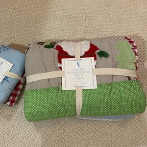 Pottery Barn Kids holiday quilt and sham